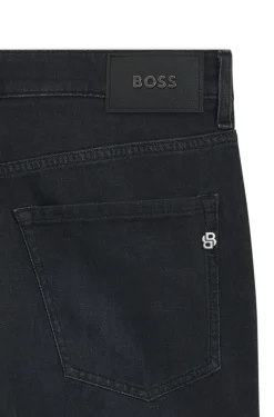 Delaware Slim-fit jeans in black super-soft Italian denim