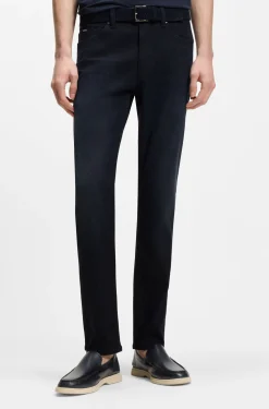 Delaware slim-fit jeans in blue knitted denim