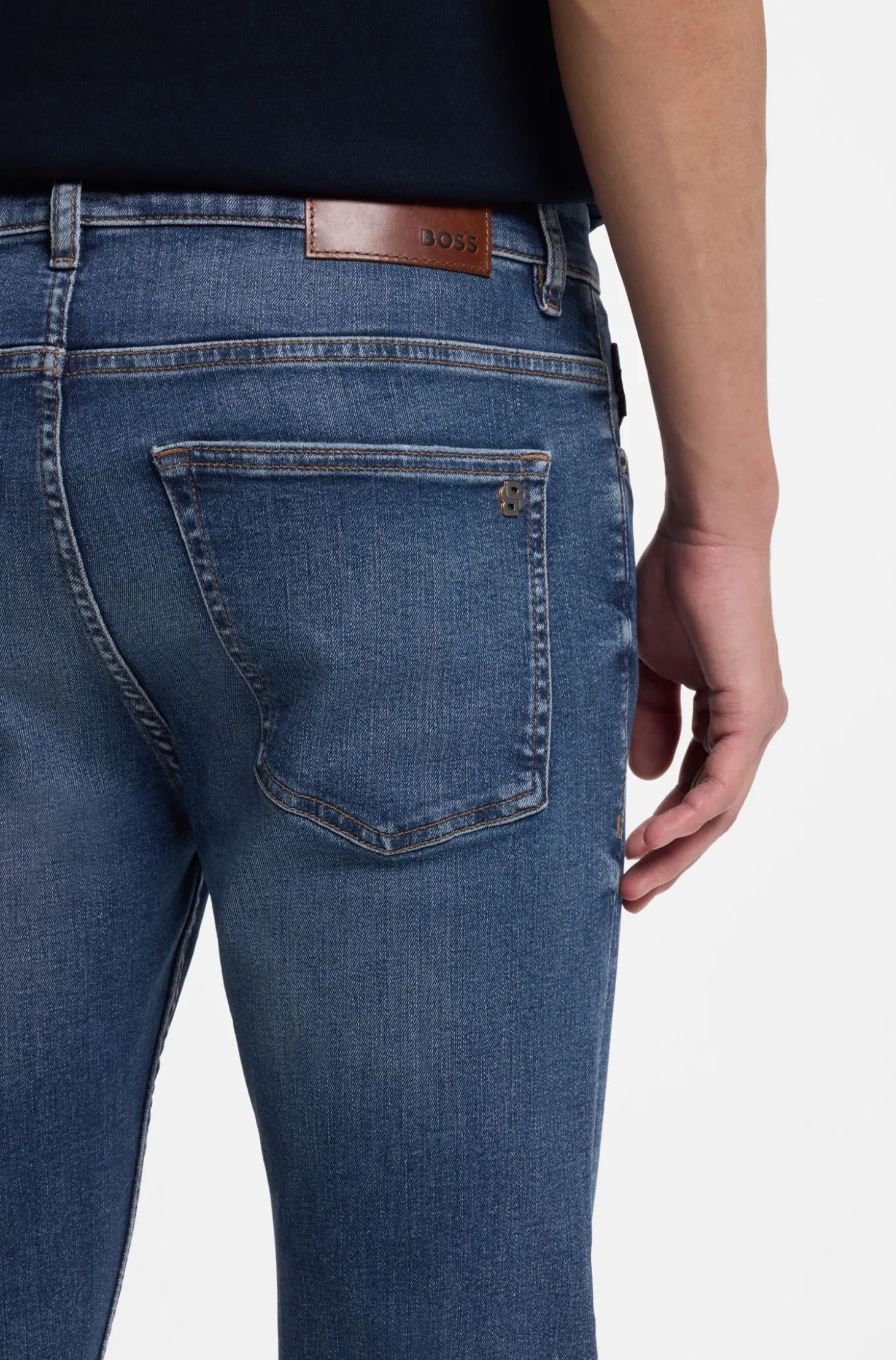 Delaware slim-fit jeans in blue super-stretch denim