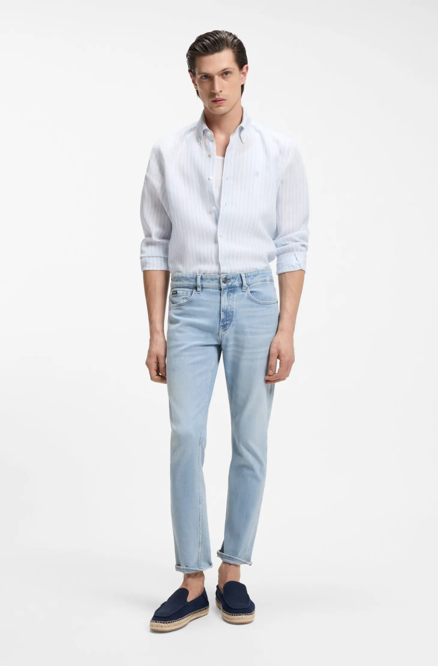 Delaware slim-fit jeans in blue denim