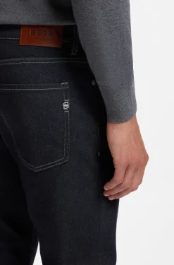 Delaware slim-fit jeans in dark-blue denim
