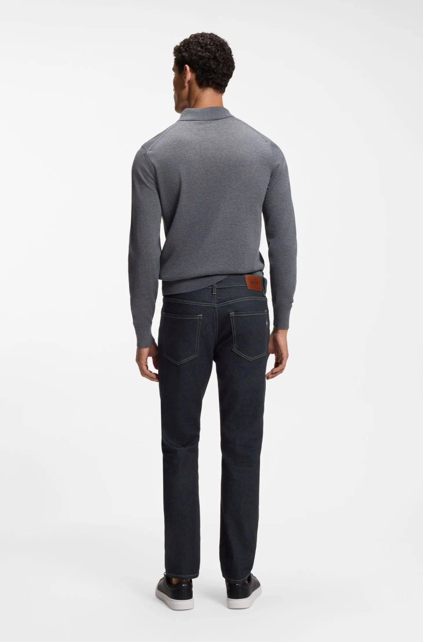 Delaware slim-fit jeans in dark-blue denim