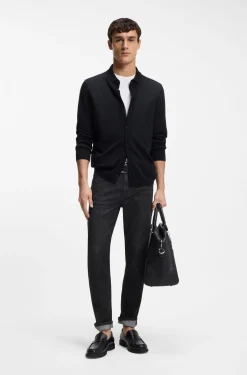 Delaware slim-fit jeans in grey wrinkle-resistant denim
