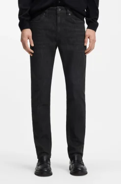 Delaware slim-fit jeans in grey wrinkle-resistant denim