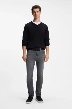 Delaware slim-fit jeans in grey stretch denim