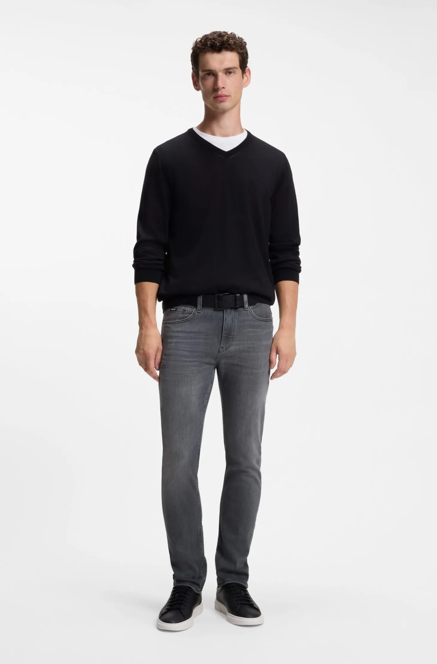 Delaware slim-fit jeans in grey stretch denim