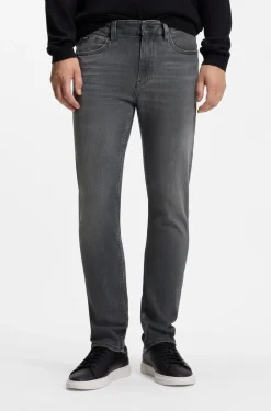 Delaware slim-fit jeans in grey stretch denim