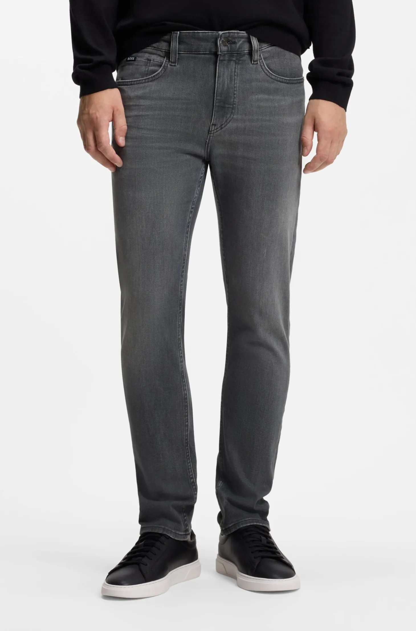 Delaware slim-fit jeans in grey stretch denim
