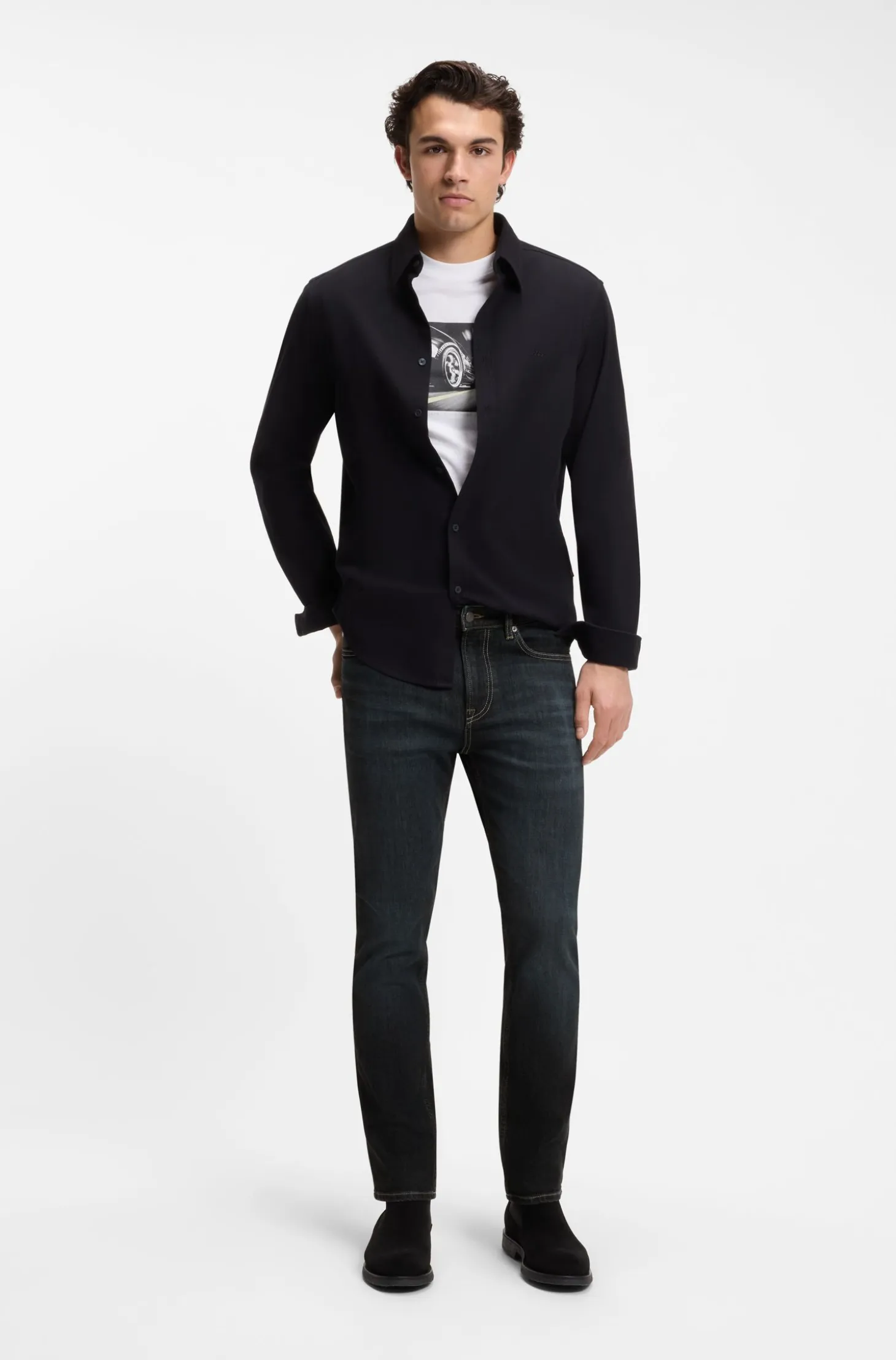 Delaware Slim-fit jeans with contrast stitching