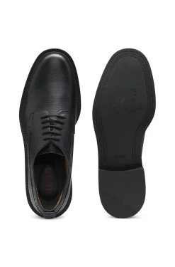 Derby shoes in grained leather