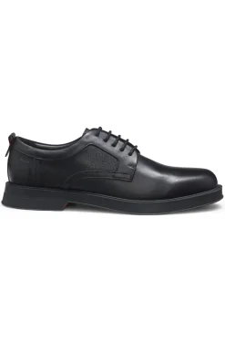 Derby shoes in leather with perforated monograms