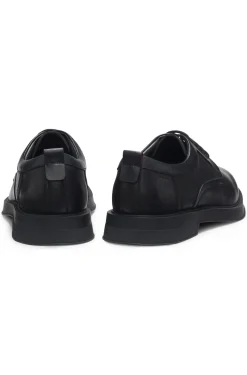 Derby shoes in leather with perforated monograms
