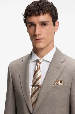 Diagonal-stripe tie in Italian-made silk