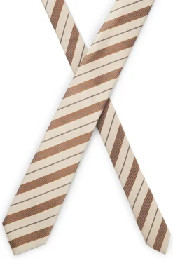 Diagonal-stripe tie in Italian-made silk