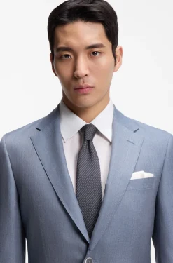 Diagonal-stripe tie in Italian-made silk jacquard