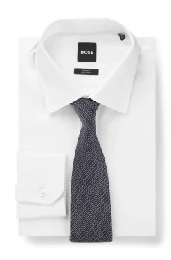 Diagonal-stripe tie in Italian-made silk jacquard