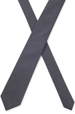 Diagonal-stripe tie in Italian-made silk jacquard