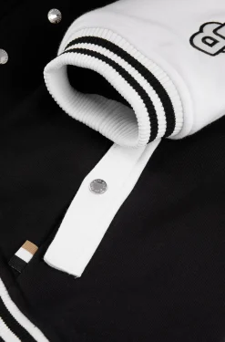 Dog bomber jacket with embroidered logo
