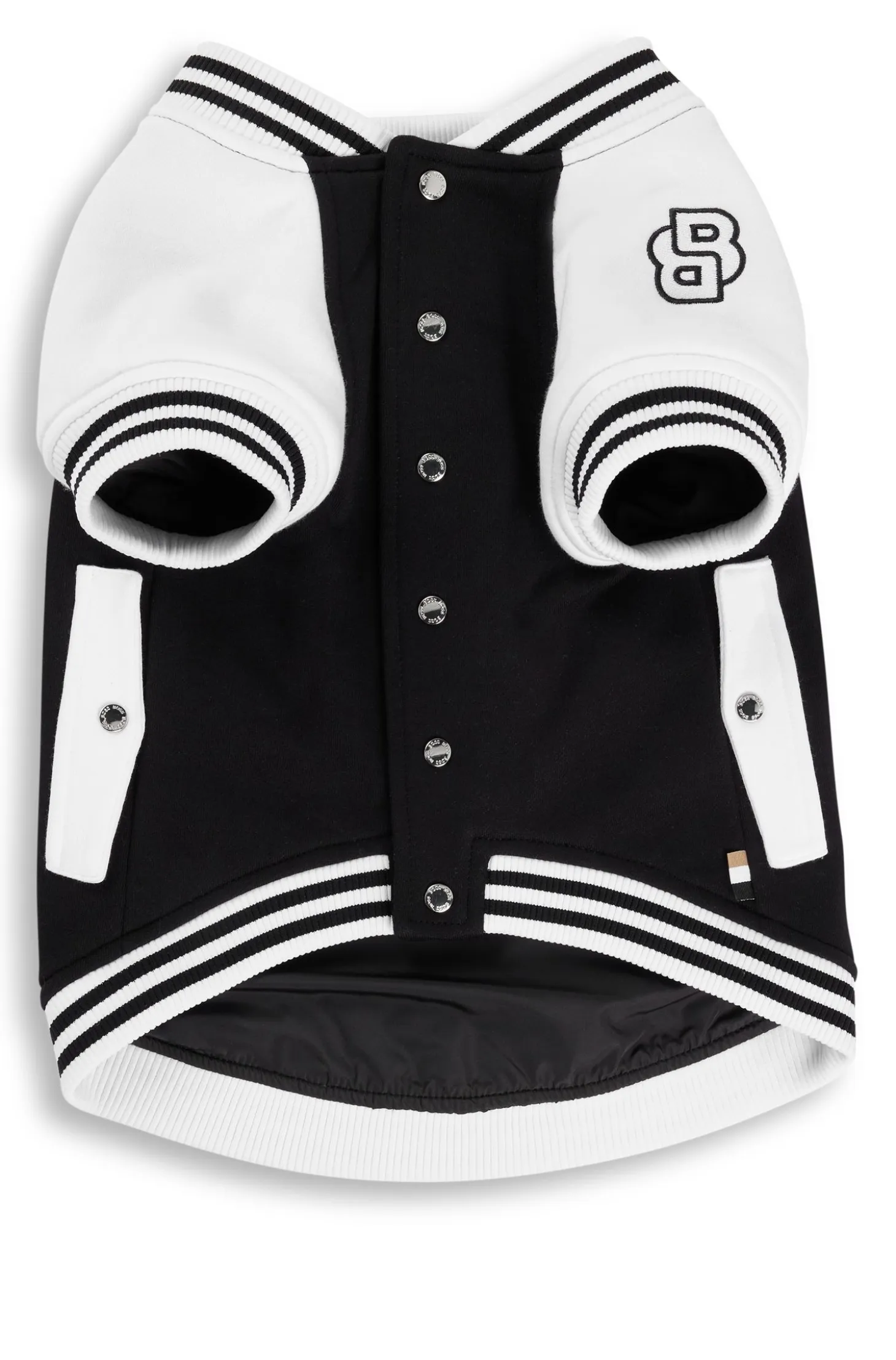 Dog bomber jacket with embroidered logo