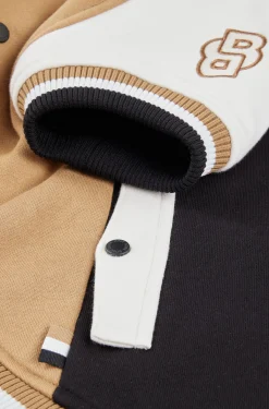 Dog bomber jacket with embroidered logo