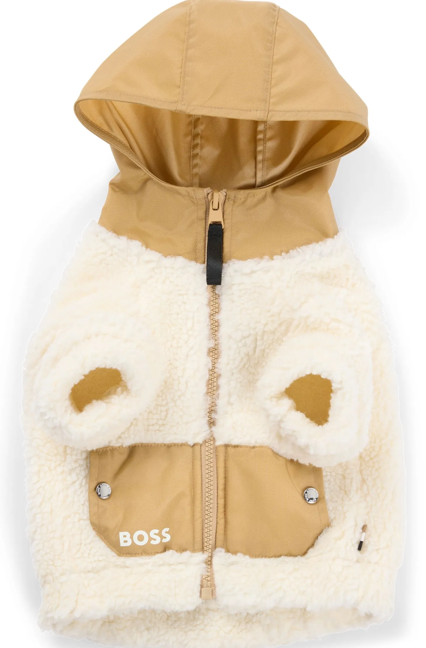 Dog fleece jacket with Double B monogram