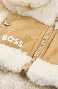 Dog fleece jacket with Double B monogram
