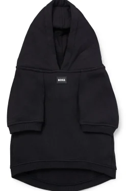 Dog hoodie in a cotton blend with contrast logo