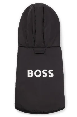 Dog lightweight jacket with logo detailing