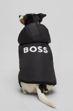 Dog lightweight jacket with logo detailing