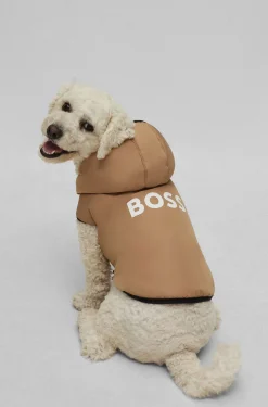 Dog lightweight jacket with logo detailing