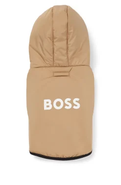 Dog lightweight jacket with logo detailing