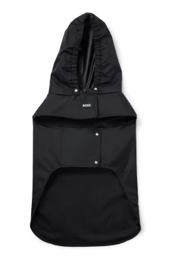Dog raincoat in waterproof fabric with contrast logo