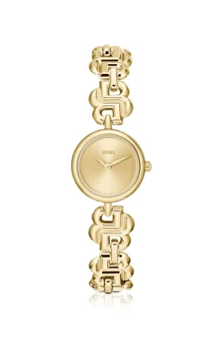 DOUBLE B DRESSY Gold-tone watch with monogram bracelet
