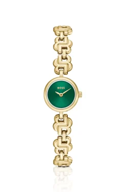 Double B Dressy green-dial watch with monogram bracelet