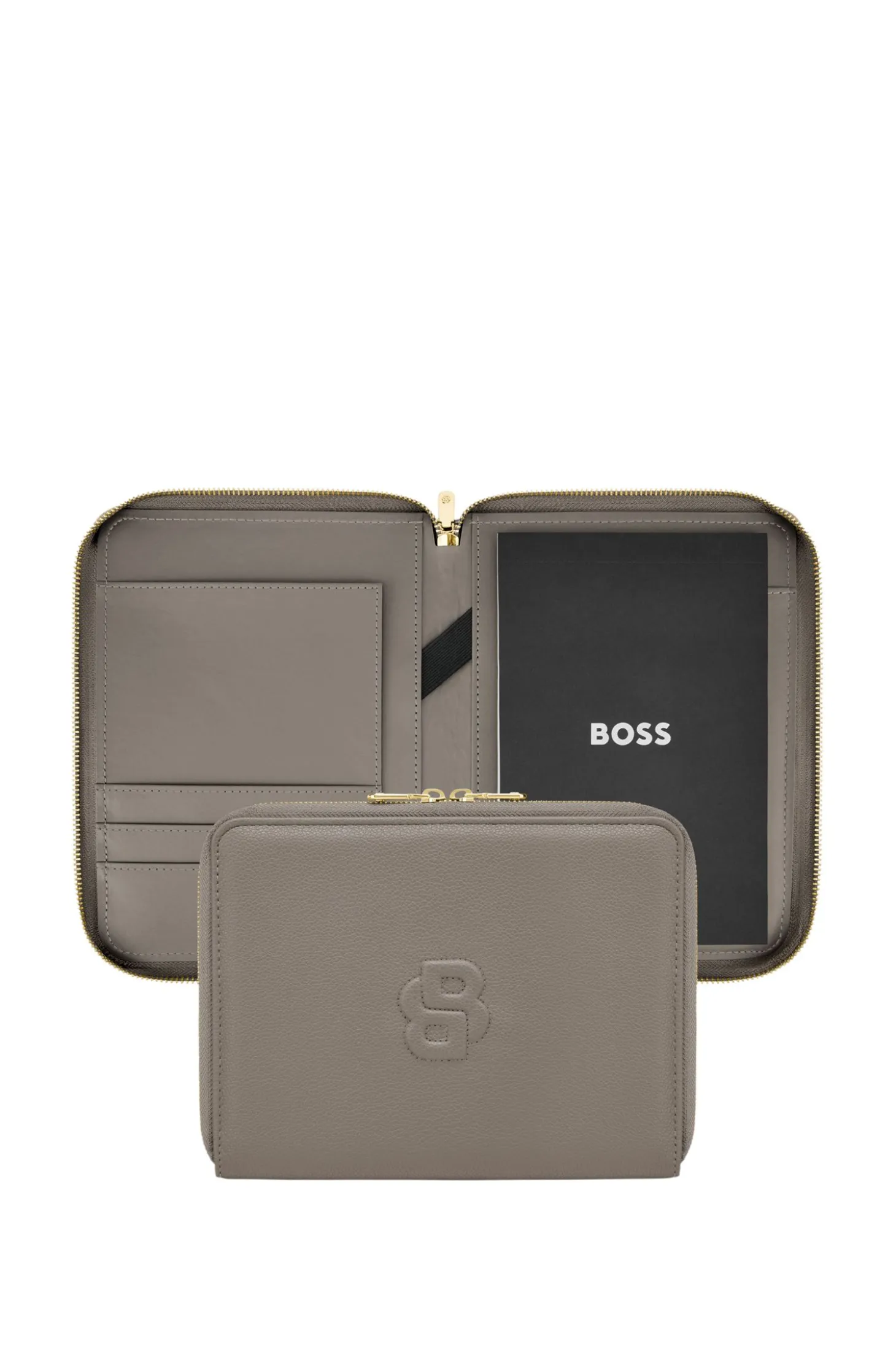 Double B monogram folder in faux leather