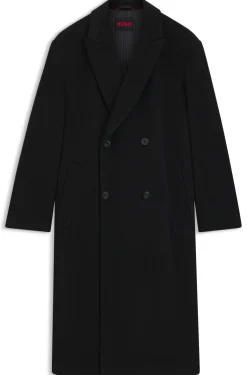 Double-breasted coat in a wool blend