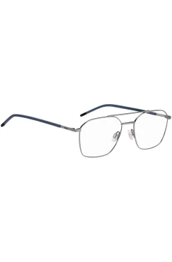 Double-bridge optical frames with blue end-tips