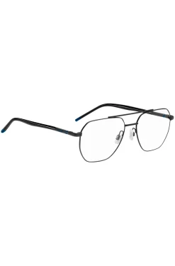 Double-bridge optical frames in black metal