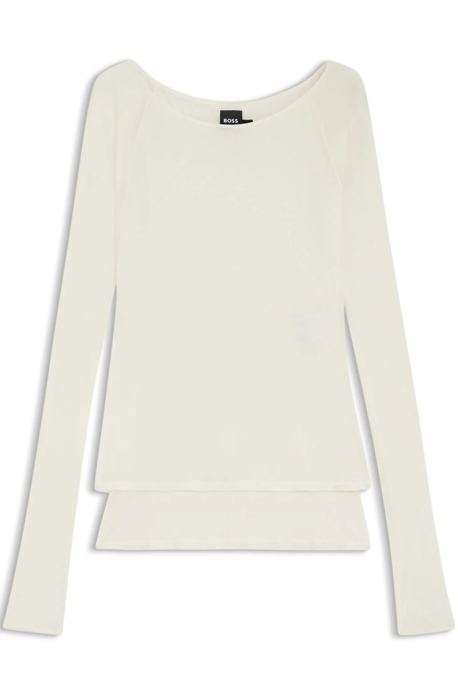 Double-layered jersey top in sheer jersey