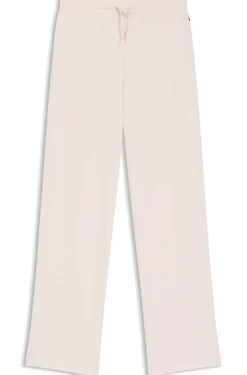 Drawstring pyjama bottoms in stretch cotton with logo detail