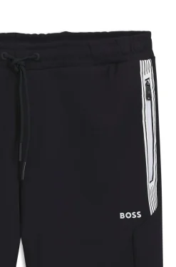 Drawstring trousers in cotton-blend jersey