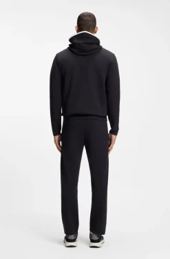 Drawstring trousers in cotton-blend jersey