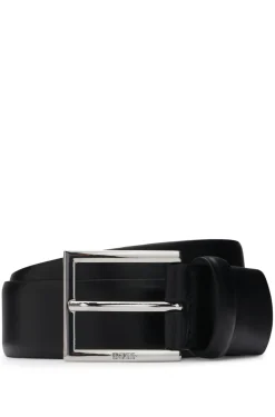 Dressletic leather belt with concealed elasticated section
