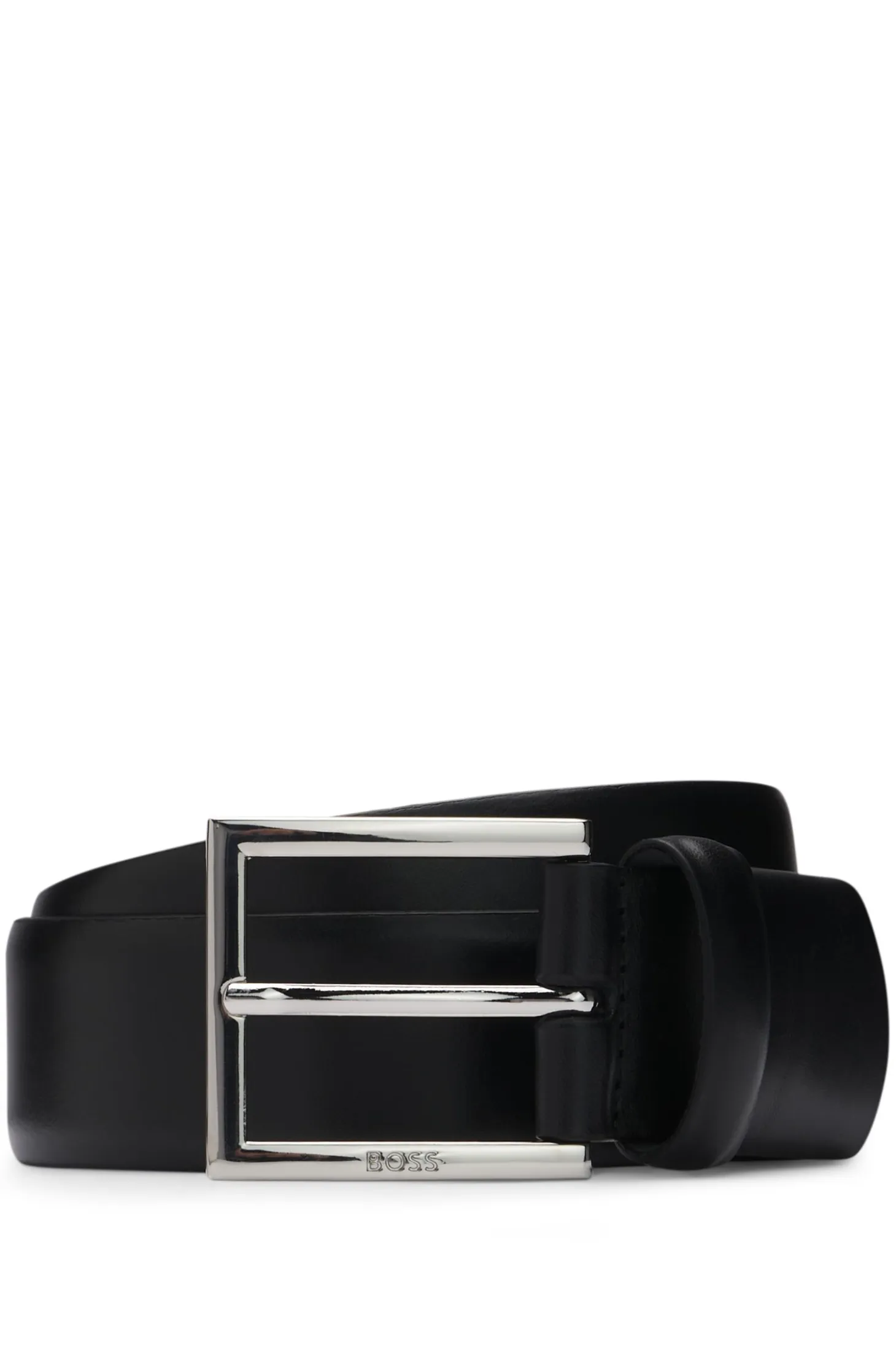 Dressletic leather belt with concealed elasticated section