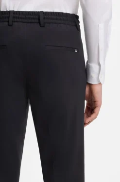 Dressletic slim-fit trousers in washable stretch jersey