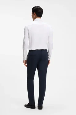 Dressletic slim-fit trousers in washable stretch jersey