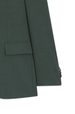 Easy-care suit in stretch cloth with wool