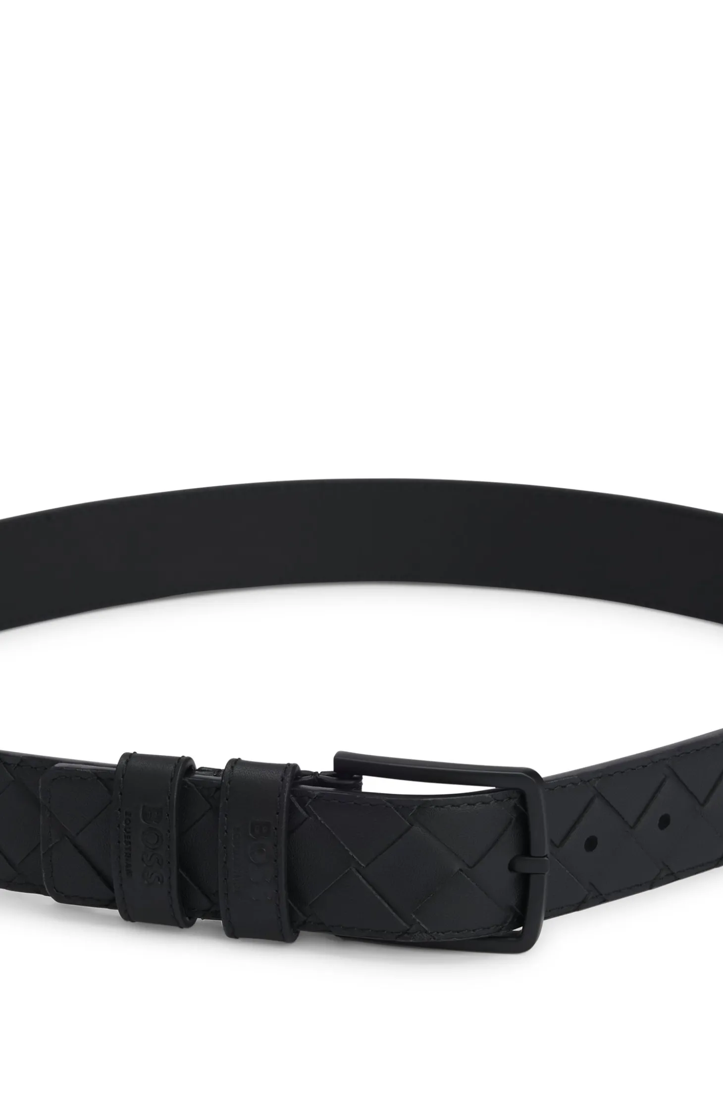 Equestrian belt in braided leather