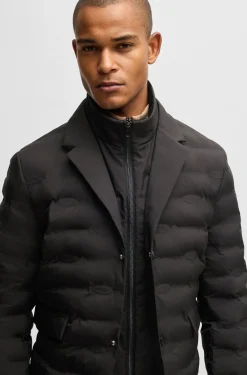 Equestrian blazer-style quilted jacket