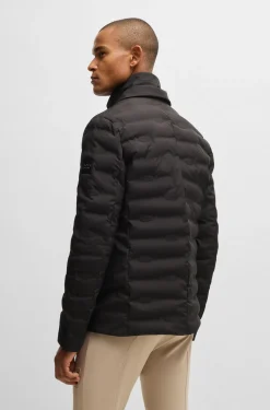 Equestrian blazer-style quilted jacket
